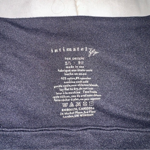 Free People square neck long sleeve top in black - Picture 3 of 3